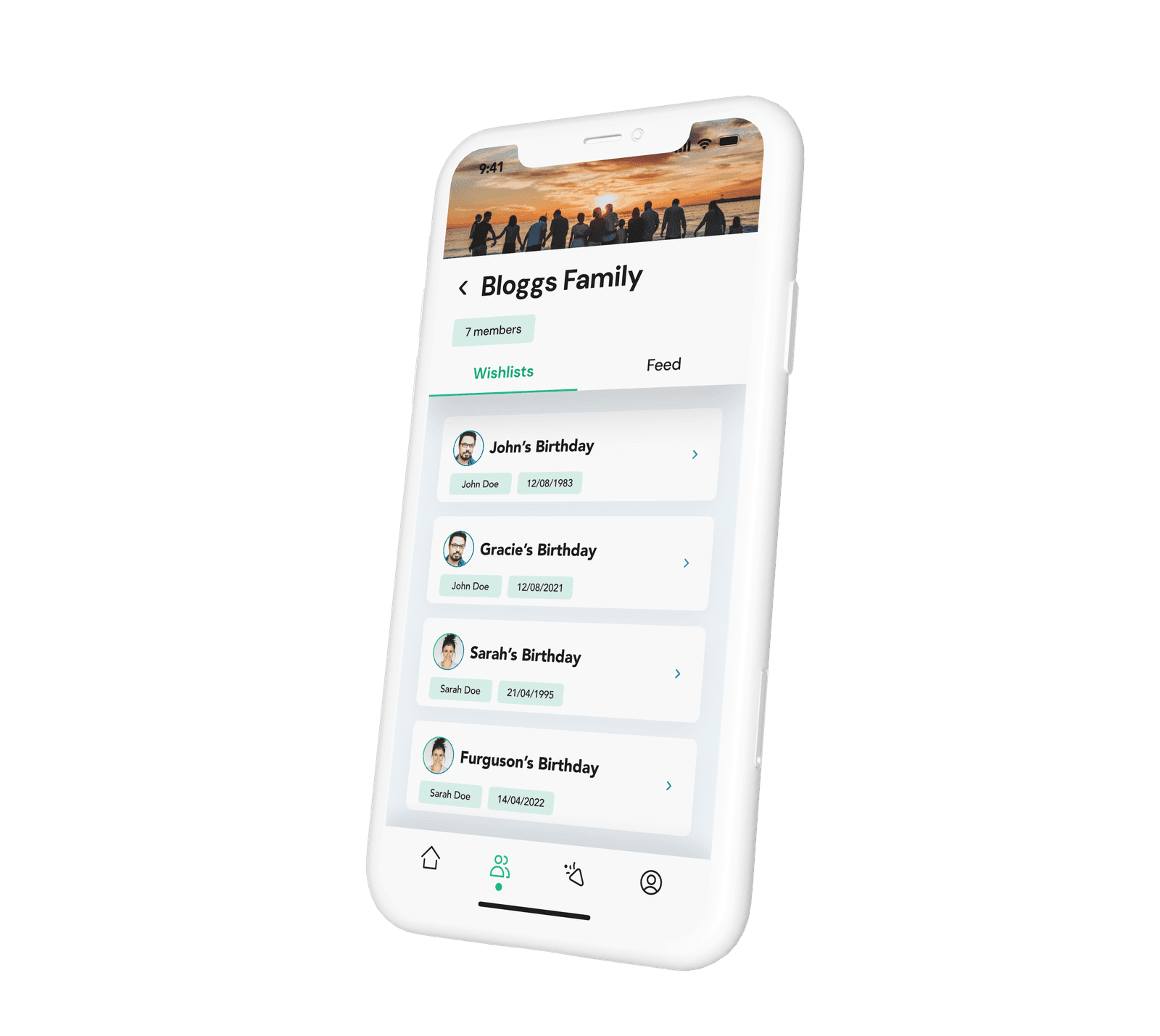 Wishfully group screen preview