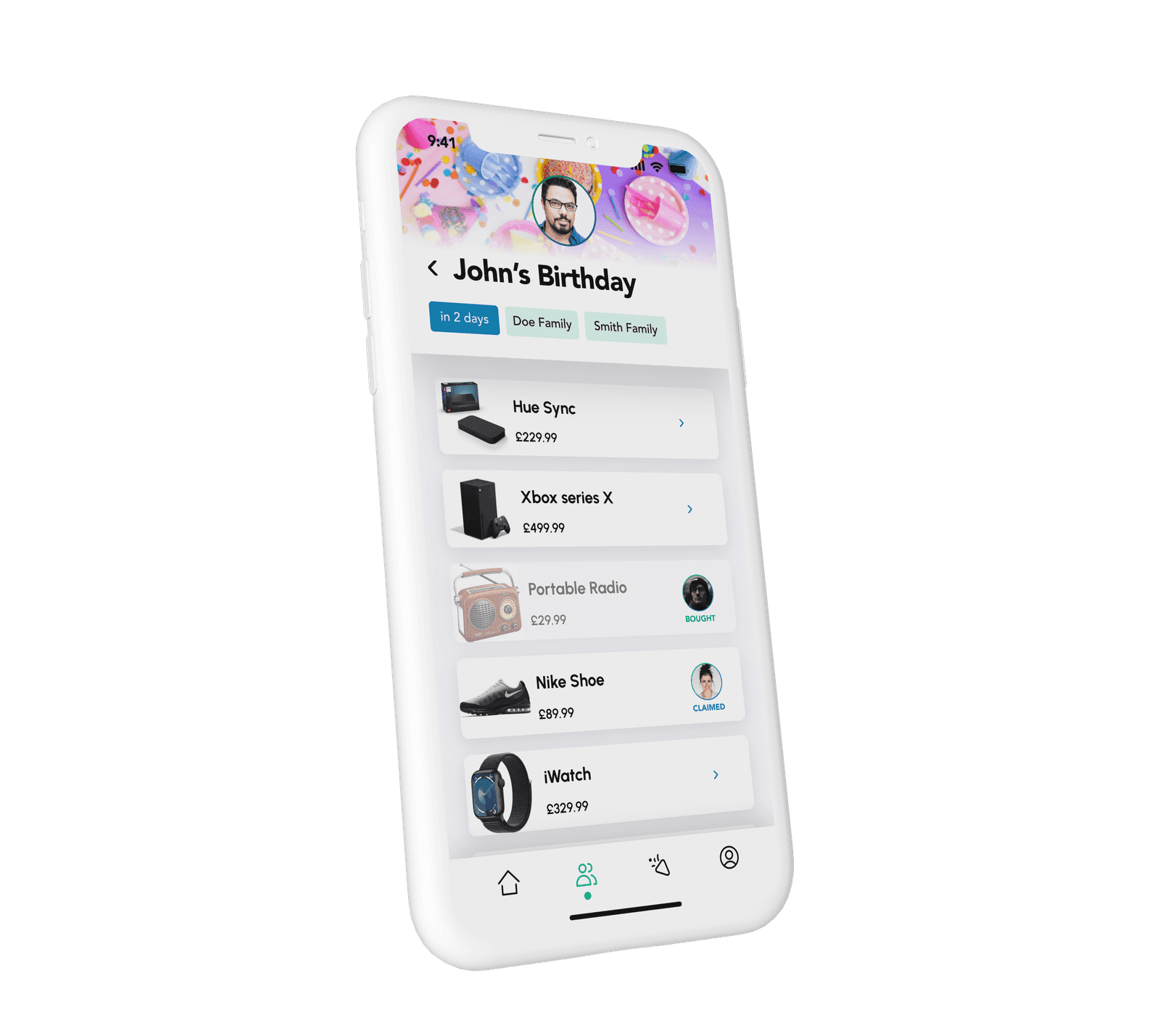Wishfully wishlist screen preview